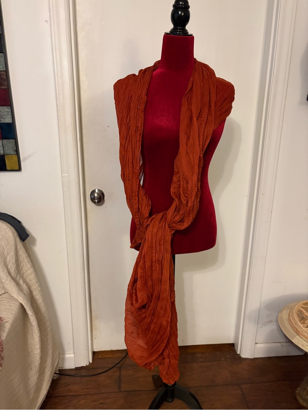 Lightweight Rust Orange Scarf